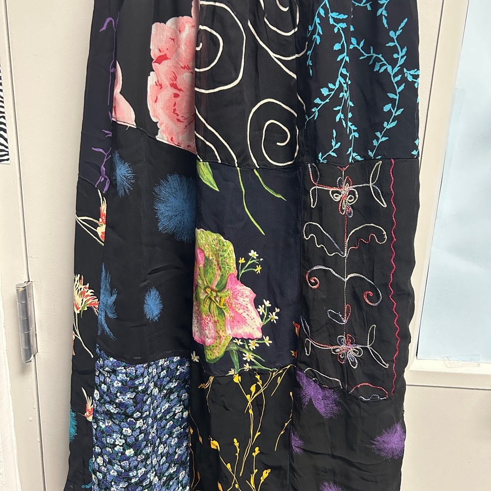 Sacred Threads Patchwork Floral Skirt